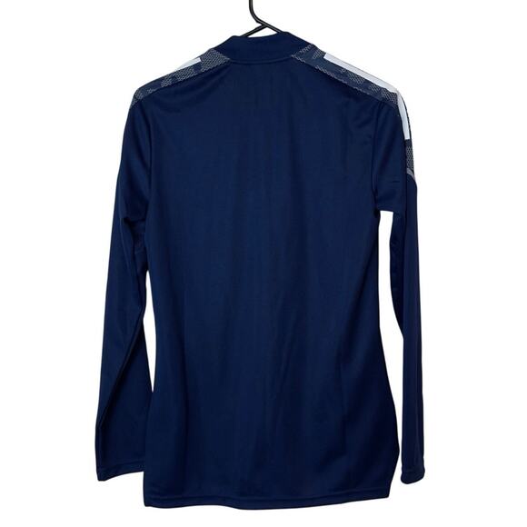 NWT Adidas Condivo 21 Track Jacket Size S Navy Blue White Primeblue 3 Stripe - Picture 2 of 10